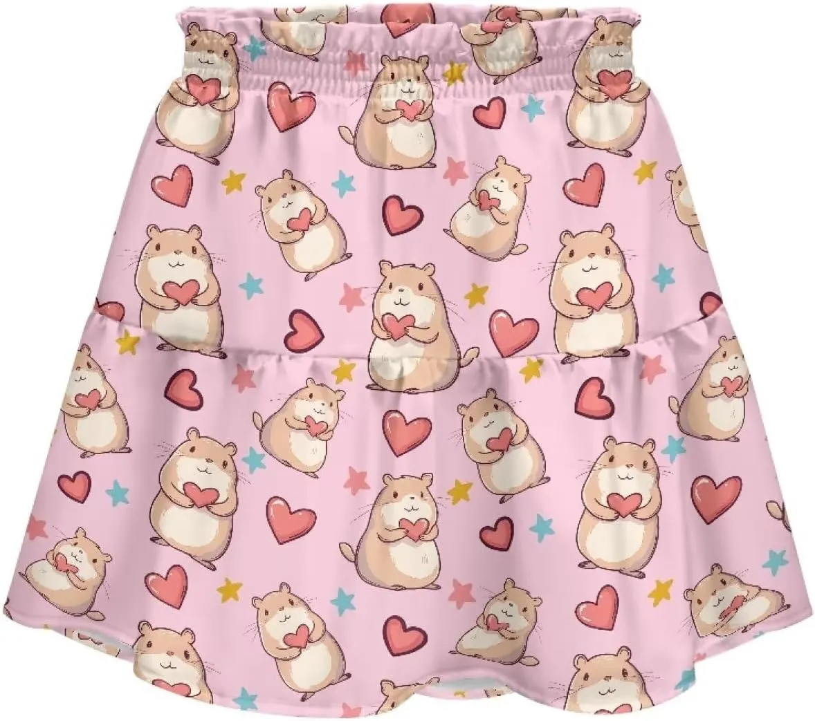 Womens Skirts Short Flowy High Waist Tiered Mini Skirt for Running Casual