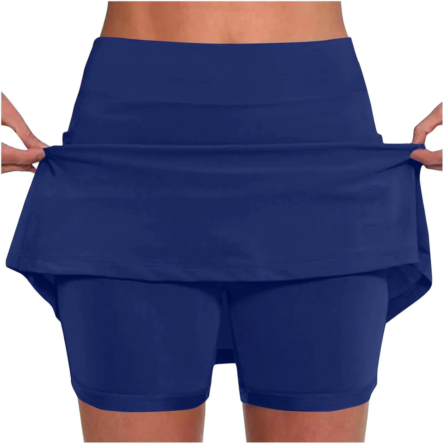 Womens Skorts with Pockets Tummy Control Plus Size Skorts High Waist Athletic Sports Pants Skirt Casual Shorts