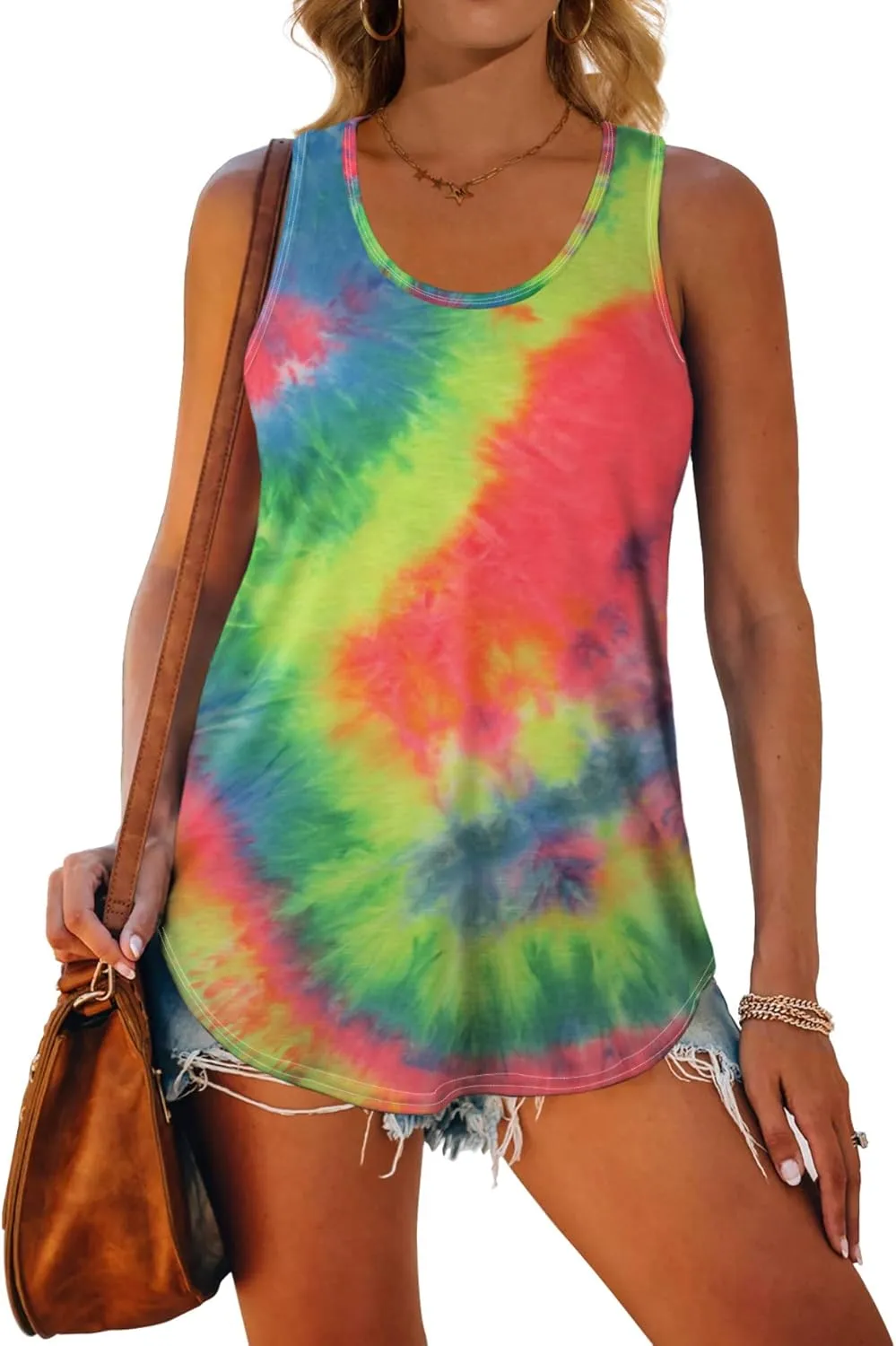 Womens Tank Tops Racerback Loose Shirts for Women Summer