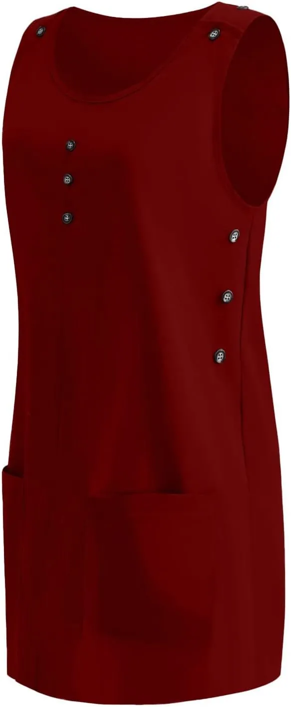 XOWRTE Summer Dress for Women Sleeveless Tank Dress with Pockets Casual Short A Line Dress Crewneck Sundress 2025